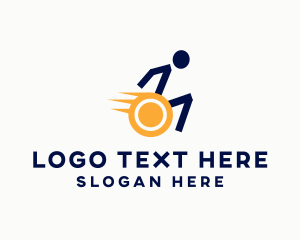Disability - Human Person Wheelchair logo design