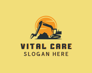 Heavy Equipment Excavator Logo