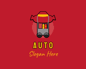 Retro Hot Dog Stall Logo