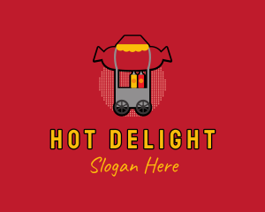 Retro Hot Dog Stall logo design