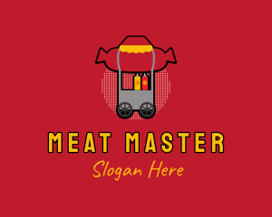 Retro Hot Dog Stall logo design