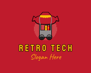 Retro Hot Dog Stall logo design