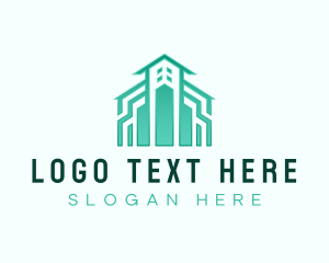 Construction - Architect Roof Building logo design