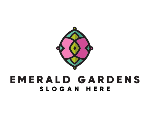 Floral Jewelry Gem Spa logo design