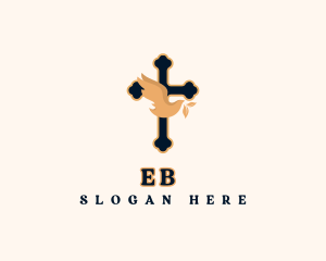 Spiritual - Religion Cross Dove logo design