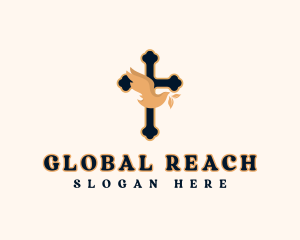 Missionary - Religion Cross Dove logo design