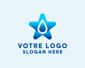 Star Water Droplet  Logo