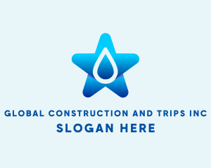 Water Conservation - Star Water Droplet logo design