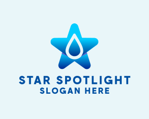 Star Water Droplet  logo design