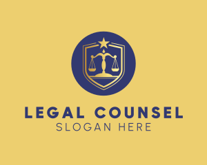 Legal Justice Scales logo design