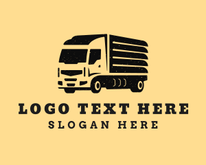 Black - Delivery Freight Truck logo design