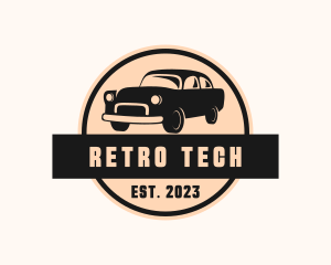 Retro Car Mechanic logo design