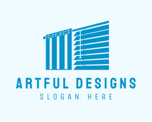 Interior Design Curtain logo design