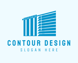 Interior Design Curtain logo design