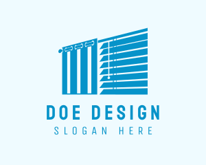 Interior Design Curtain logo design