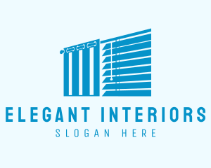 Interior Design Curtain logo design