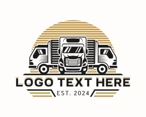 Distribution - Truck Freight Cargo logo design