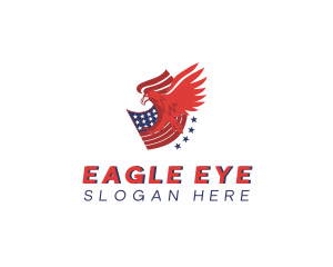 American Eagle Flag logo design