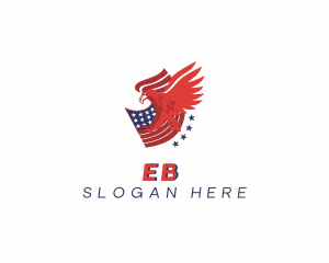 Veteran - American Eagle Flag logo design