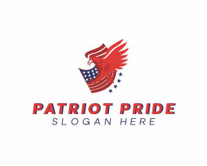 Stars And Stripes - American Eagle Flag logo design