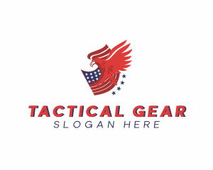 Patriotic - American Eagle Flag logo design