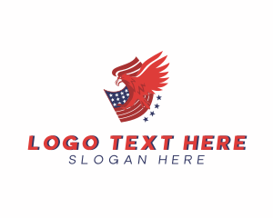 Veteran - American Eagle Flag logo design