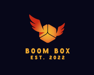 Delivery Box Wings logo design