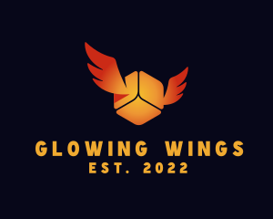 Delivery Box Wings logo design