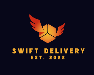 Delivery - Delivery Box Wings logo design