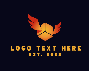 Delivery - Delivery Box Wings logo design