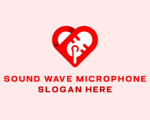 Microphone - Heart Microphone Podcast logo design