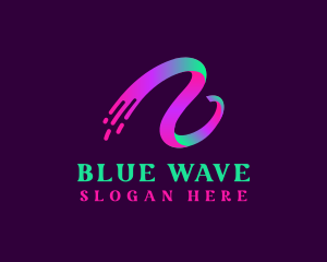 Ribbon Wave Motion  logo design