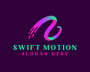 Motion - Ribbon Wave Motion logo design