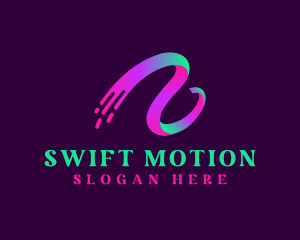 Ribbon Wave Motion  logo design