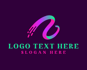 Technology - Ribbon Wave Motion logo design