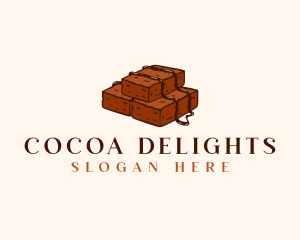 Chocolate Brownies Dessert logo design