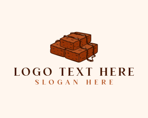 Food - Chocolate Brownies Dessert logo design