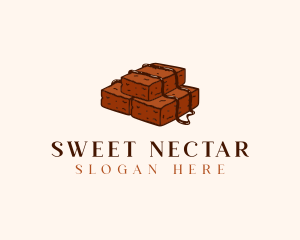 Chocolate Brownies Dessert logo design