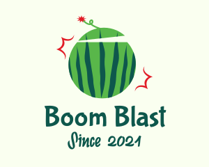 Explosive - Watermelon Fruit Bomb logo design