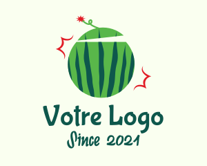 Bombing - Watermelon Fruit Bomb logo design