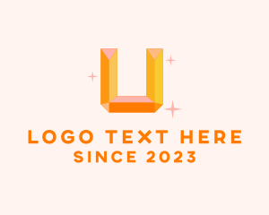 Treasure - Shiny Gem Letter U logo design