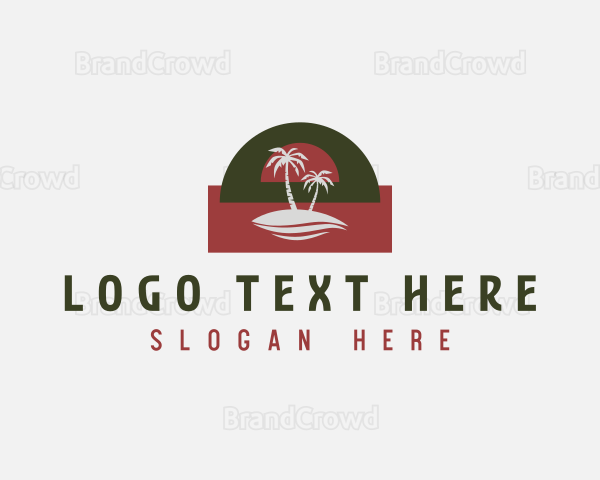 Palm Tree Sunset Logo