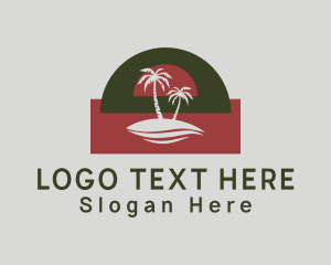 Sunset - Palm Tree Sunset logo design