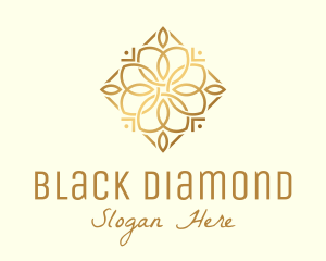 Gold Flower Diamond  logo design