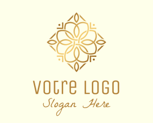 Gold Flower Diamond  logo design