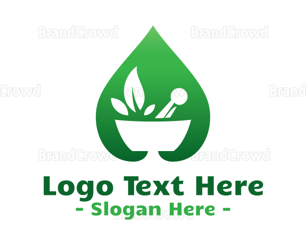 Green Salad Leaf Logo