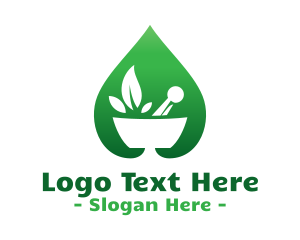 Negative Space - Green Salad Leaf logo design