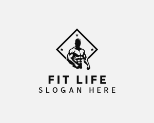 Muscular Fitness Gym logo design