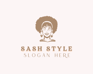 Hair Styling Salon Woman logo design