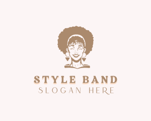 Headband - Hair Styling Salon Woman logo design